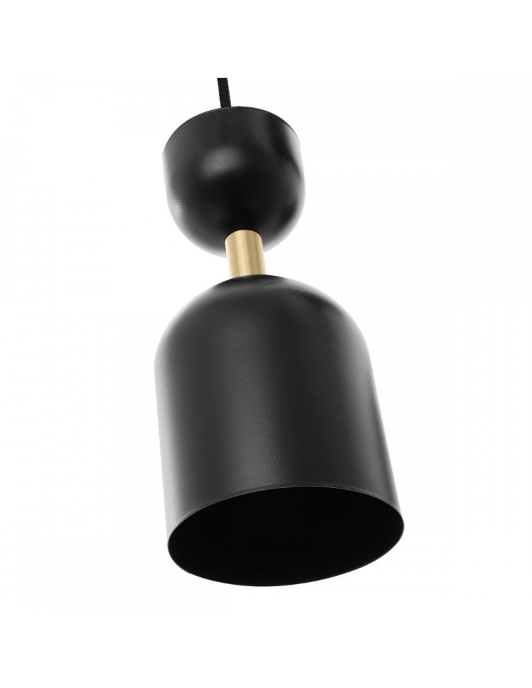 UMMO SUPURU czarna sufitowa lampa wisząca z mosiężną rurką SUA132P0
