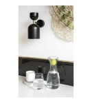 Kinkiety w stylu skandynawskim - UMMO SUPURU czarna lampa ścienna / kinkiet z mosiężną rurką SUK13020 - product 3
