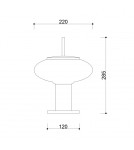 Lampki nocne - UMMO TORNI ST czarna lampa stołowa TOS122P1 - produkt 4