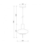 Lampy wiszące - UMMO TORNI A czarna sufitowa lampa wisząca TOA122P0 - produkt 4