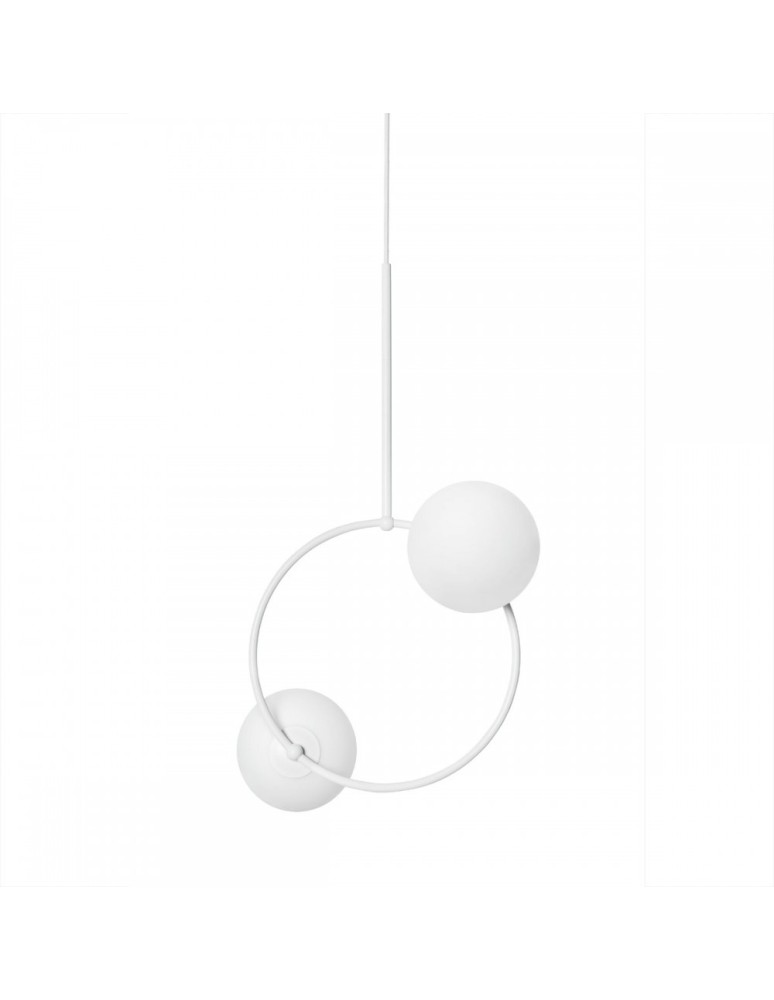 Lampy wiszące kule - UMMO FUPPU A biała sufitowa lampa wisząca FPA211P0 - produkt kolory-swiatla.pl 1