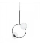 Lampy wiszące kule - UMMO FUPPU A czarna sufitowa lampa wisząca FPA222P0 - product 1