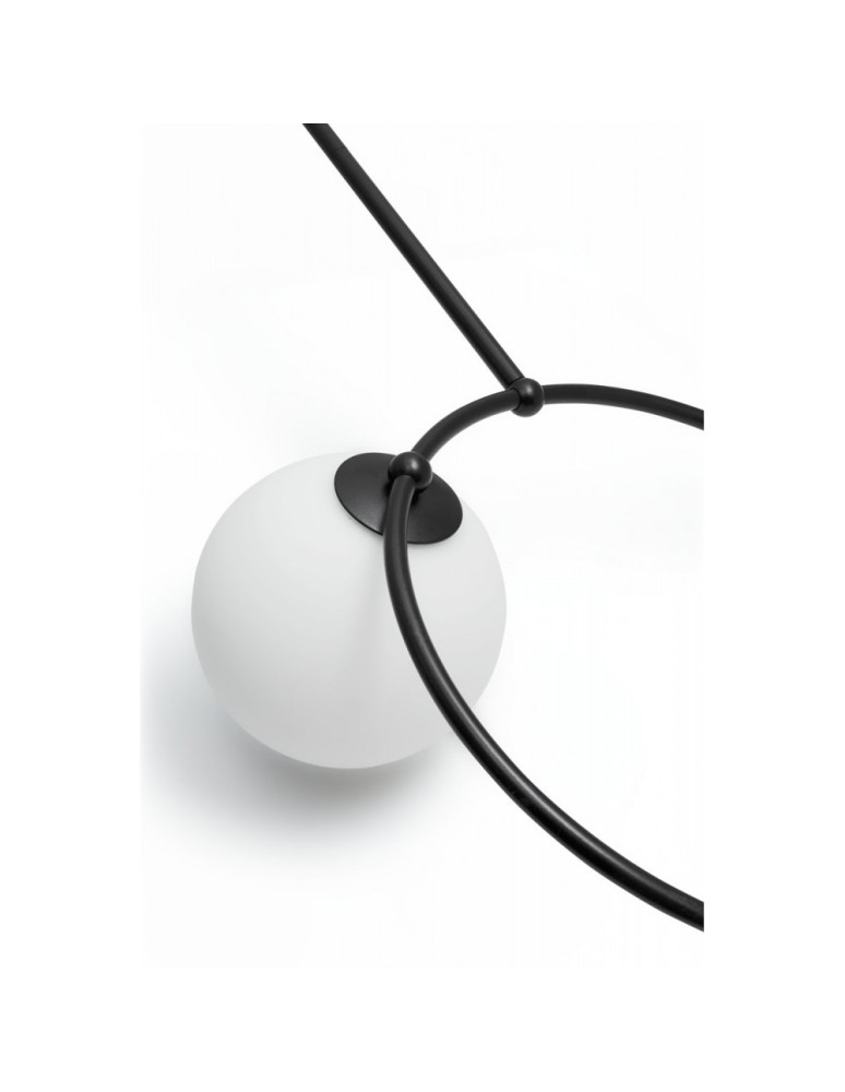 Lampy wiszące kule - UMMO FUPPU A czarna sufitowa lampa wisząca FPA222P0 - product kolory-swiatla.pl 2