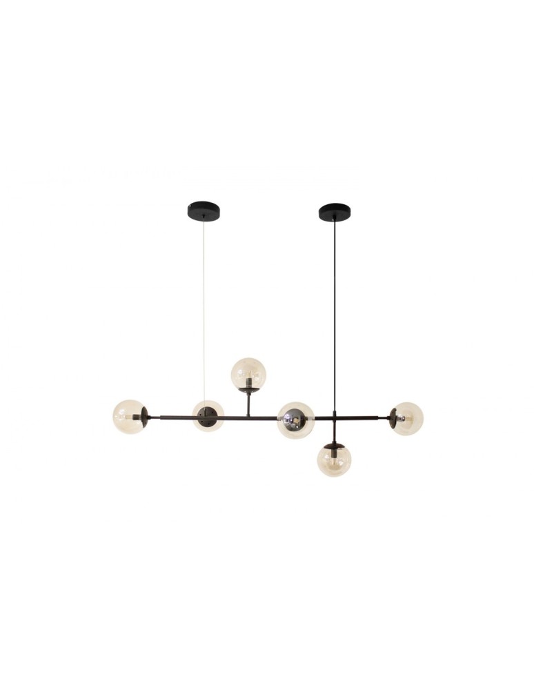 Lampy wiszące - AZzardo HELIOS 6 6xE14 Czarny Wisząca AZ4698 - produkt kolory-swiatla.pl 1