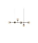 Lampy wiszące - AZzardo HELIOS 6 6xE14 Czarny Wisząca AZ4698 - product 2