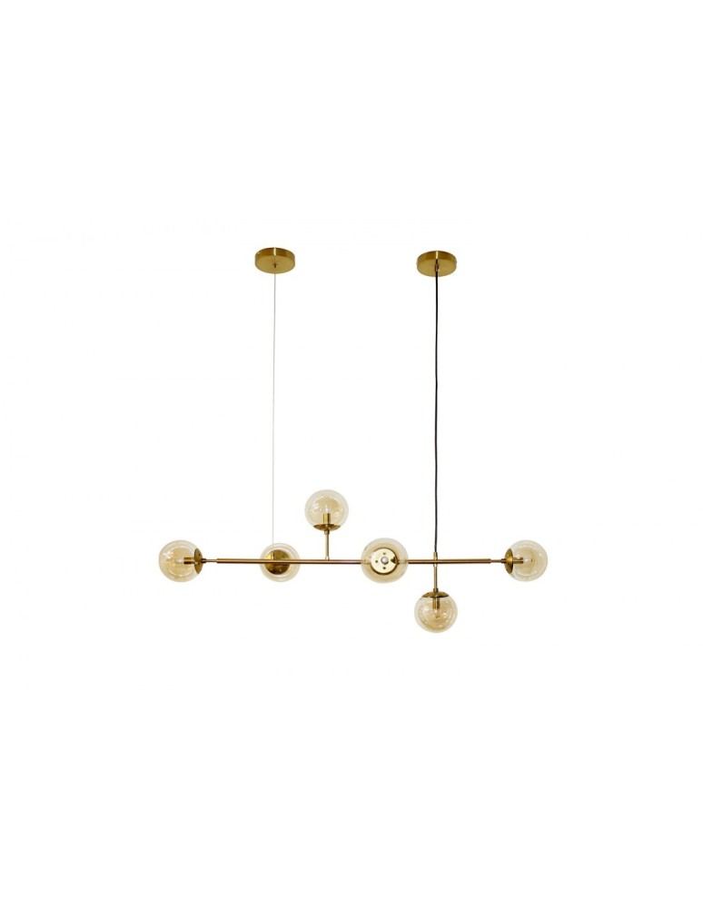 Lampy wiszące - AZzardo HELIOS 6 6xE14 Złoty Wisząca AZ4699 - produkt kolory-swiatla.pl 1