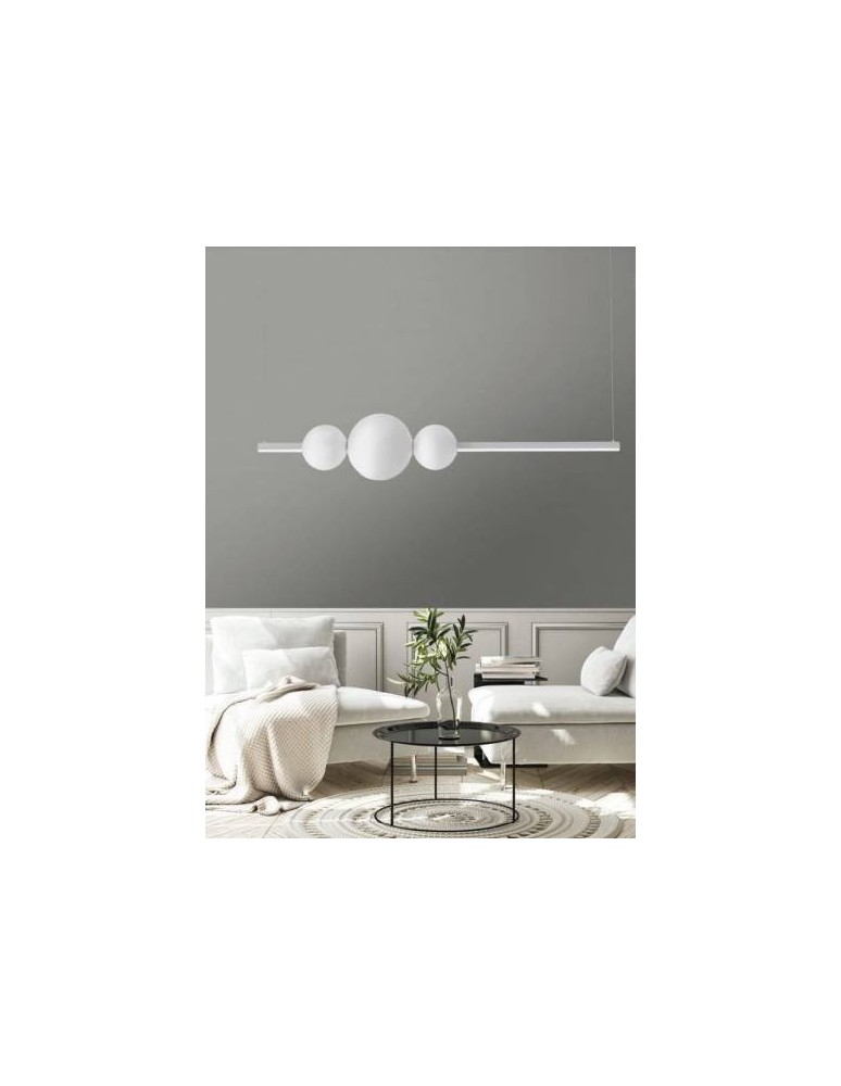 AZzardo SANDRA 3 LED 48W 4800lm 3000K ściemnialna Biały Wisząca AZ4426
