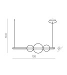 Lampy wiszące LED - AZzardo SANDRA 3 LED 48W 4800lm 3000K ściemnialna Biały Wisząca AZ4426 - produkt 4