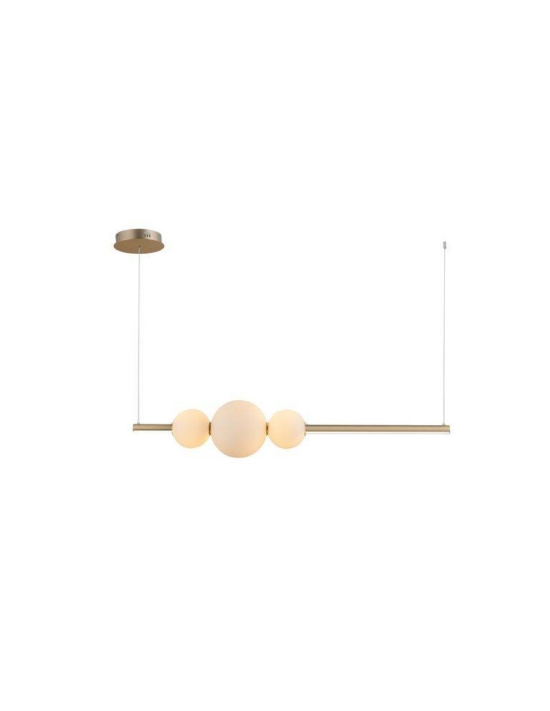 AZzardo SANDRA 3 LED 48W 4800lm 3000K ściemnialna Złoty Wisząca AZ4427