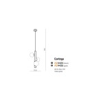 Lampy wiszące - AZzardo CORTEGA 3xG9 Złoty Wisząca AZ4425 - produkt 3