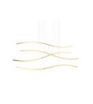 Lampy wiszące LED - Azzardo WAVES LED 70W 4900lm 3000K ściemnialna Złoty Wisząca AZ4058 - product 1