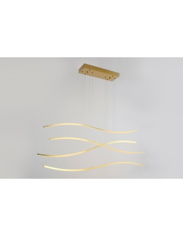 Azzardo WAVES LED 70W 4900lm 3000K ściemnialna Złoty Wisząca AZ4058 - produkt 2
