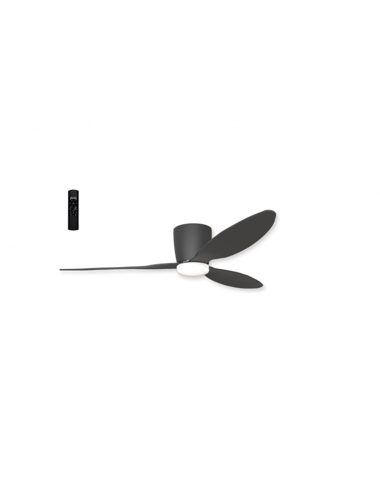Azzardo VENETI LED 18W 1400lm 3000K-5500K Czarny Sufitowa/Wiatrak sterowana AZ4448