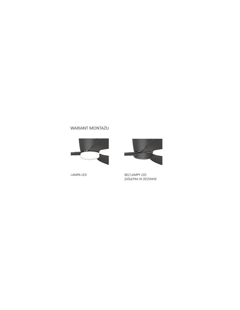 Azzardo VENETI LED 18W 1400lm 3000K-5500K Czarny/orzech włoski Sufitowa/Wiatrak sterowana AZ4449