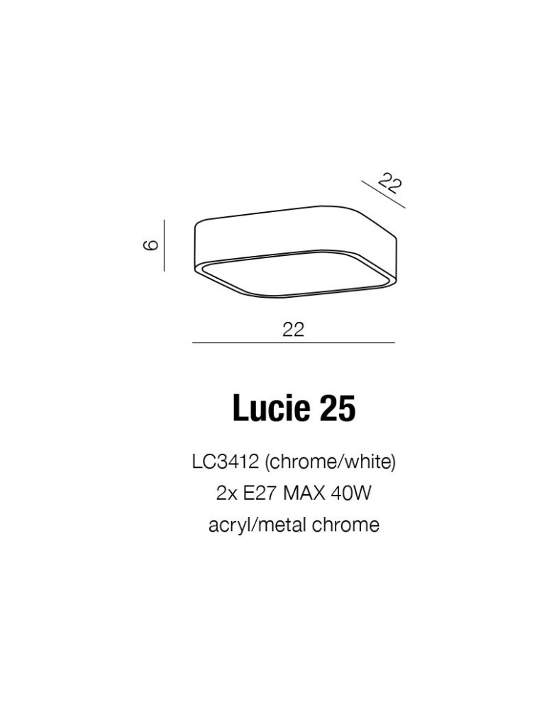Plafony - Azzardo LUCIE 25 LED 3xE27 Czarny Sufitowa AZ4146 - produkt kolory-swiatla.pl 2