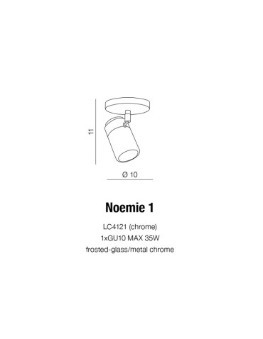 Azzardo NOEMIE 1 1xGU10 IP44 Czarny Sufitowa AZ4136 - produkt 2
