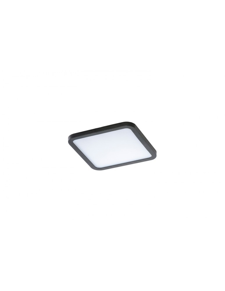 Lampy wpuszczane z kloszem hermetyczne - Azzardo SLIM SQUARE 15 LED 12W 1000lm 4000K IP44 Czarny Wpuszczana AZ4377 - produkt kolory-swiatla.pl 1