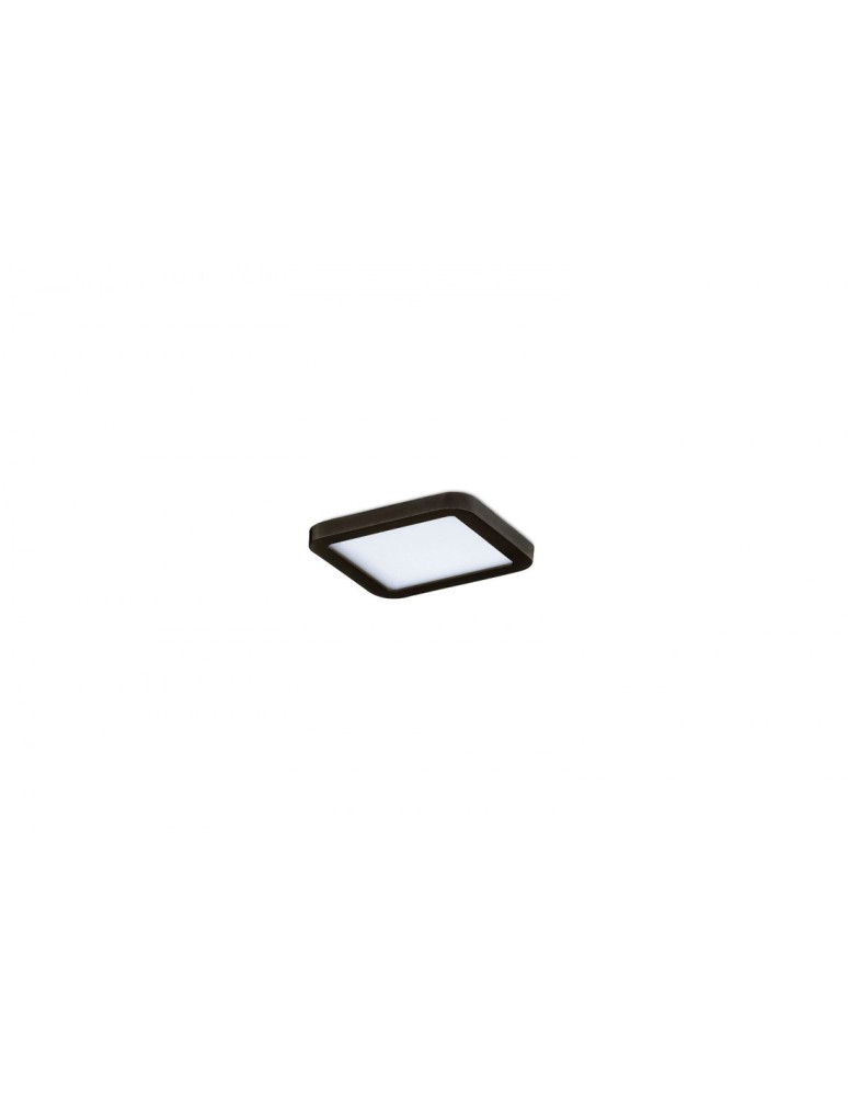 Lampy wpuszczane z kloszem hermetyczne - Azzardo SLIM SQUARE 22 LED 24W 2000lm 3000K IP44 Czarny Wpuszczana AZ4169 - produkt kolory-swiatla.pl 1