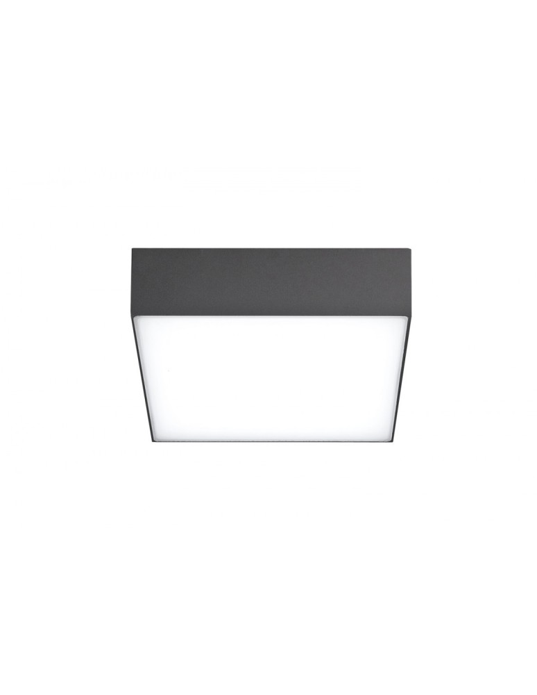 Lampy zewnętrzne sufitowe - Azzardo CASPER SQUARE IP54 LED 15W 1300lm 4000K Zewnętrzna Ciemny Szary Sufitowa AZ4499 - produkt kolory-swiatla.pl 1