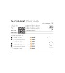 Lampy zewnętrzne sufitowe - Azzardo CASPER ROUND IP54 LED 15W 1300lm 3000K Zewnętrzna Ciemny Szary Sufitowa AZ4492 - product 3