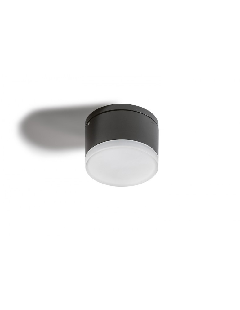 Lampy zewnętrzne sufitowe - Azzardo APULIA R IP54 LED 10W 800lm 3000K Zewnętrzna Ciemny Szary Sufitowa AZ4335 - produkt kolory-swiatla.pl 1