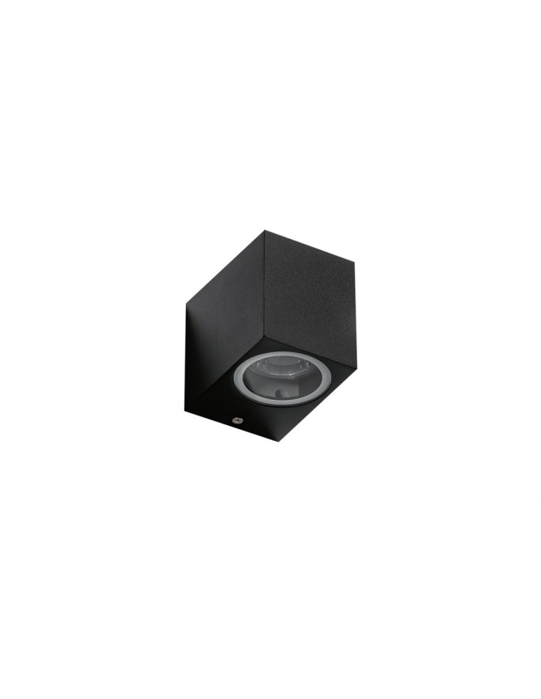 Azzardo RIMINI 1 SQUARE IP54 1xGU10 Zewnętrzna Czarny Ścienna AZ4267