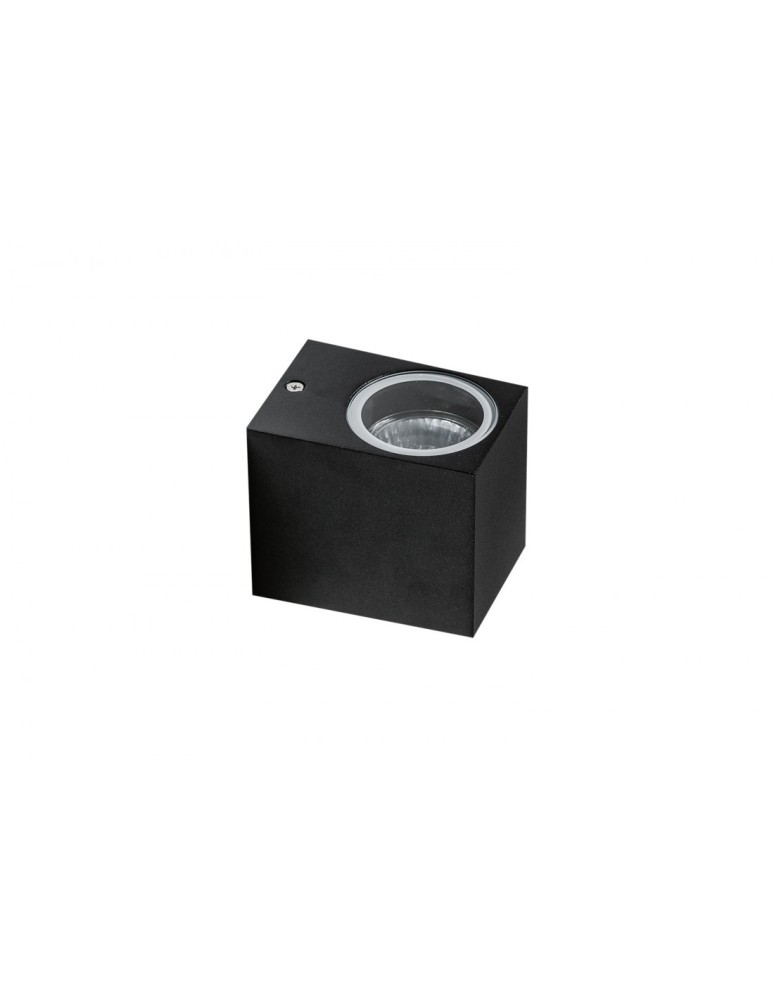 Azzardo RIMINI 1 SQUARE IP54 1xGU10 Zewnętrzna Czarny Ścienna AZ4267