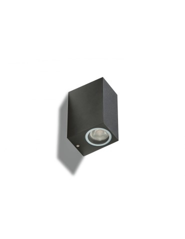 Azzardo RIMINI 1 SQUARE IP54 1xGU10 Zewnętrzna Ciemny Szary Ścienna AZ4312