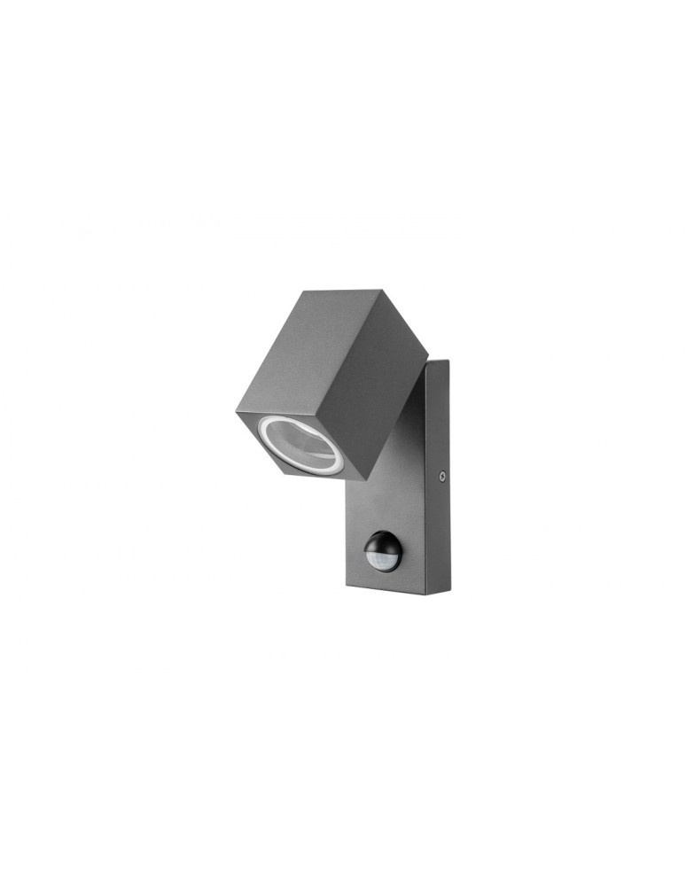 Lampy zewnętrzne z czujnikiem ruchu - Azzardo GORAN IP54 SENSOR 1xGU10 Zewnętrzna Ciemny Szary Ścienna AZ4696 - produkt kolory-swiatla.pl 1