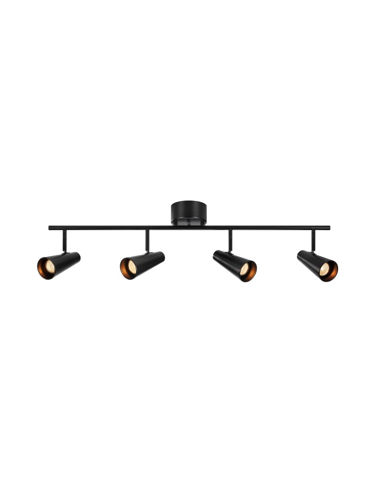 Lampy sufitowe reflektory - Markslojd CREST Sufitowa 4L Czarny 4xGU10 108202 - produkt kolory-swiatla.pl 1