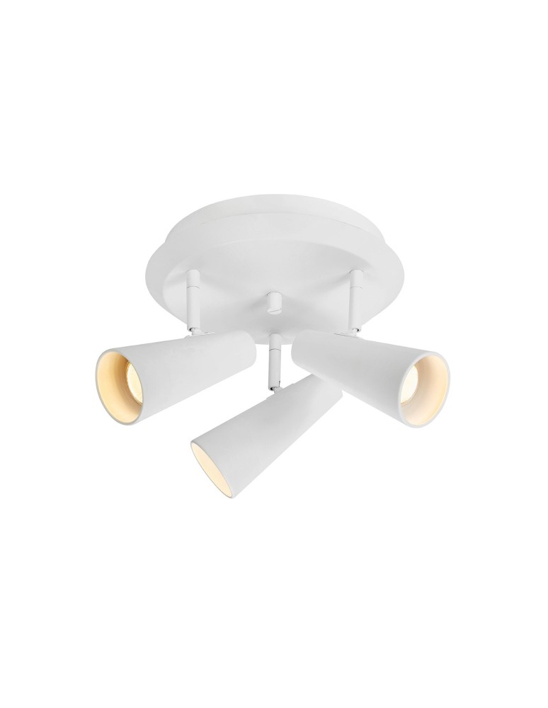 Lampy sufitowe reflektory - Markslojd CREST Sufitowa 3L Okrągła Biały Piaskowany 3xGU10 108203 - produkt kolory-swiatla.pl 1