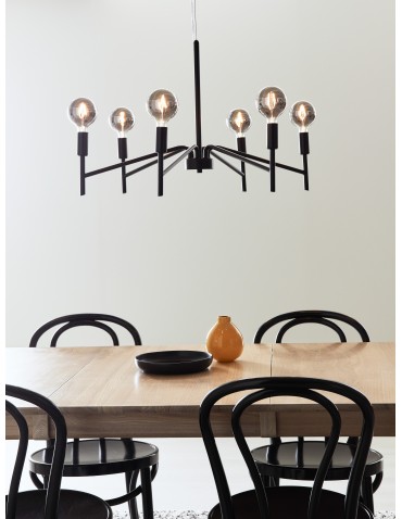 Markslojd MONARCH Wisząca 6L Czarny 6xE14 108209 - produkt 2