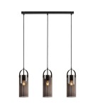 Lampy wiszące potrójne - Markslojd GLORY Wisząca 3L Czarny/Dymiony 3xE27 108219 - product 1