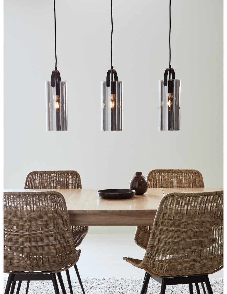 Lampy wiszące potrójne - Markslojd GLORY Wisząca 3L Czarny/Dymiony 3xE27 108219 - product kolory-swiatla.pl 2