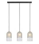 Lampy wiszące potrójne - Markslojd COPE Wisząca 3L Mrożony/Transparentny/Czarny 3xE14 108226 - produkt 1