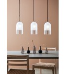 Lampy wiszące potrójne - Markslojd COPE Wisząca 3L Mrożony/Transparentny/Czarny 3xE14 108226 - produkt 2