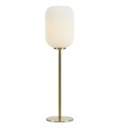 Lampy stołowe w stylu skandynawskim - Markslojd CAVA Stołowa 1L Mosiądz Szczotkowany/Biały 1xE14 108251 - produkt 1