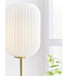 Lampy stołowe w stylu skandynawskim - Markslojd CAVA Stołowa 1L Mosiądz Szczotkowany/Biały 1xE14 108251 - produkt 3