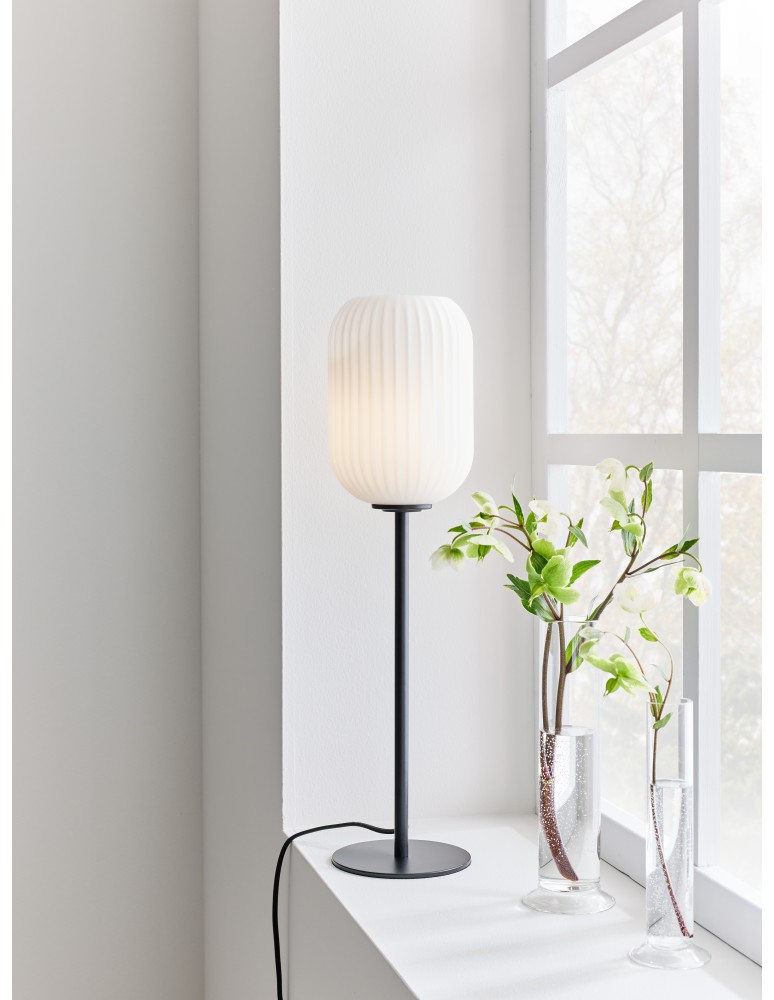 Lampy stołowe - Markslojd CAVA Stołowa 1L Czarny/Biały 1xE14 108252 - produkt kolory-swiatla.pl 2