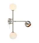 Kinkiety kule - Markslojd BESIDE Ścienna/Kinkiet 3L Stalowy/Biały 3xG9/GU10 108256 - product 1