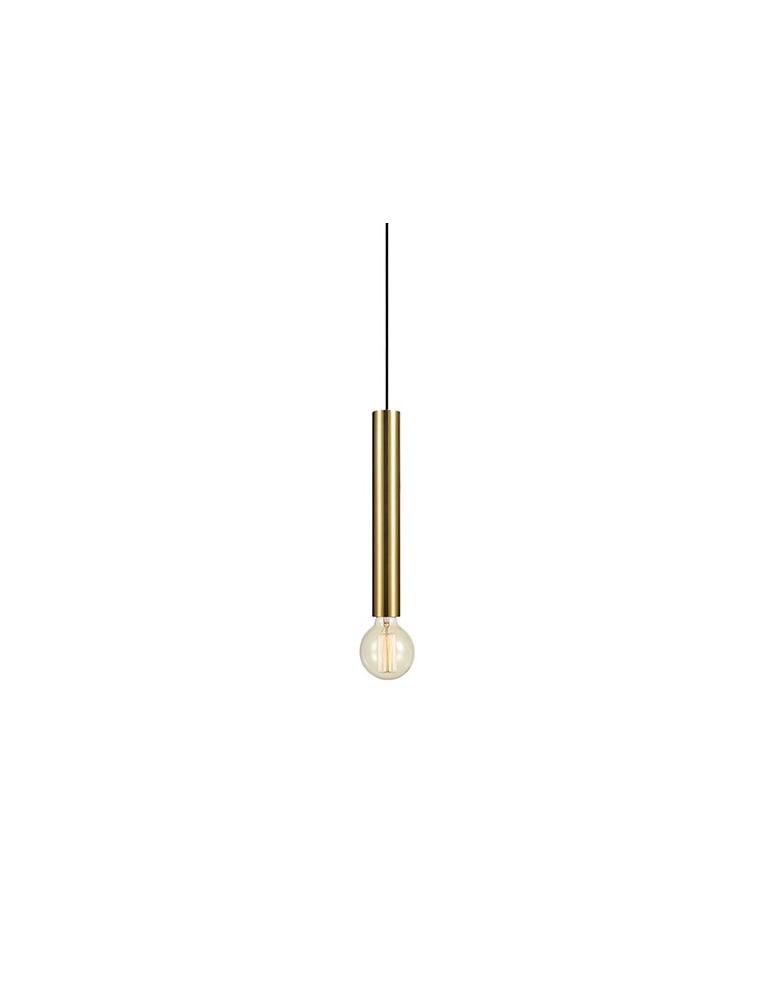 Lampy wiszące żarówki - Markslojd SENCILLO Wisząca 1L Mosiądz  1xE27 108259 - produkt kolory-swiatla.pl 1