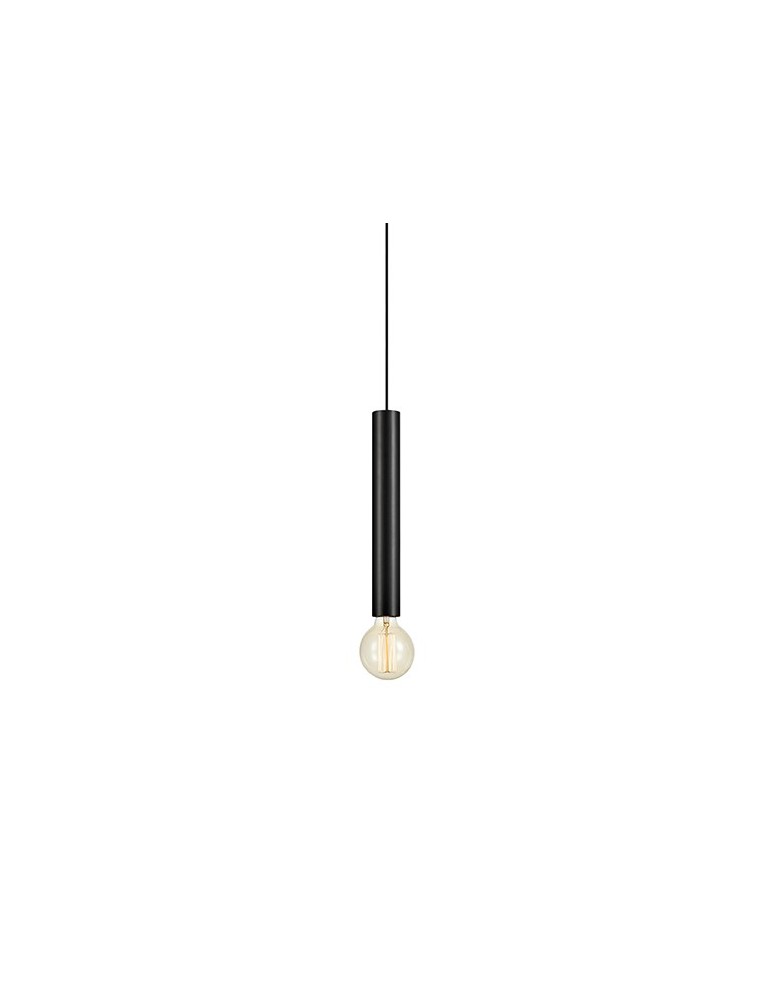 Lampy wiszące żarówki - Markslojd SENCILLO Wisząca 1L Czarny 1xE27 108260 - produkt kolory-swiatla.pl 1