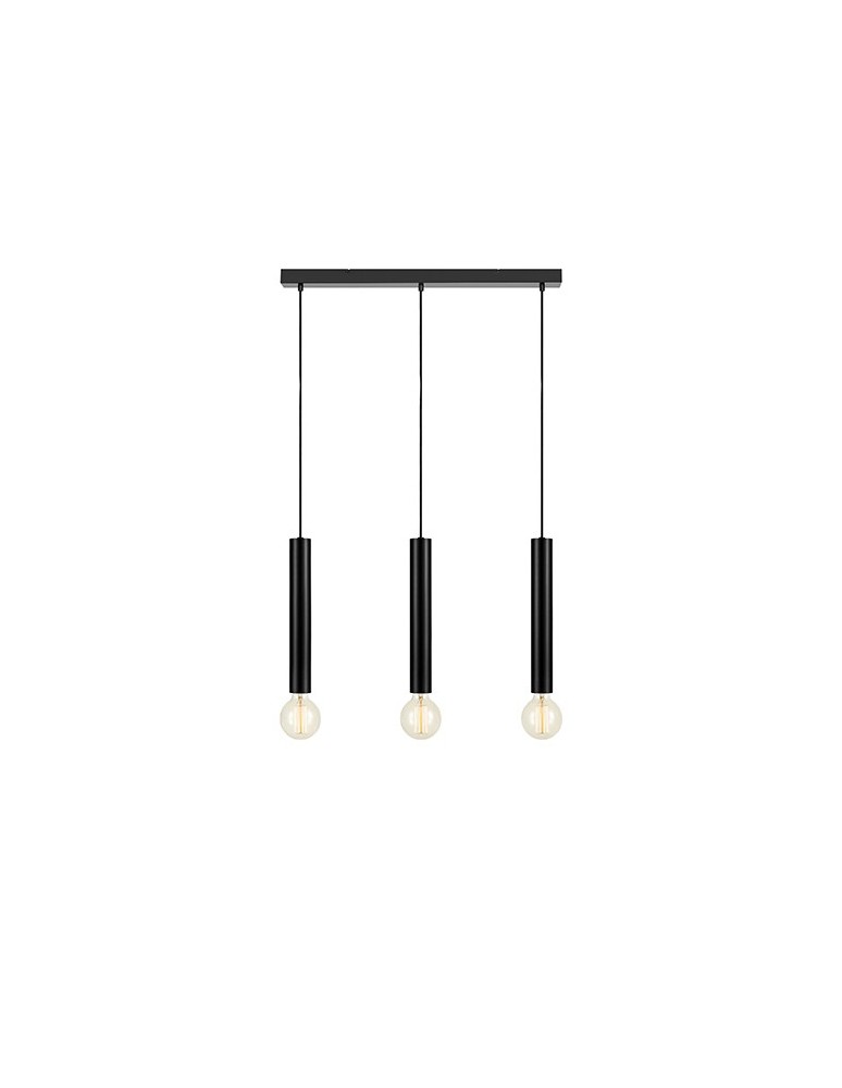 Lampy wiszące potrójne - Markslojd SENCILLO Wisząca 3L Czarny 3xE27 108262 - produkt kolory-swiatla.pl 1