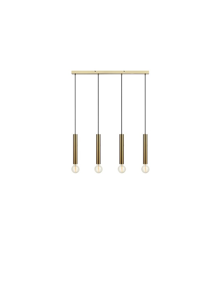 Lampy wiszące na listwie - Markslojd SENCILLO Wisząca 4L Mosiądz  4xE27 108263 - produkt kolory-swiatla.pl 1