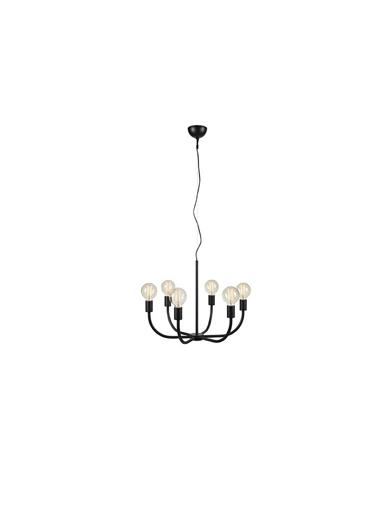 Lampy wiszące - Markslojd AMISTOSO Wisząca 6L Czarny 6xE27 108290 - produkt kolory-swiatla.pl 1