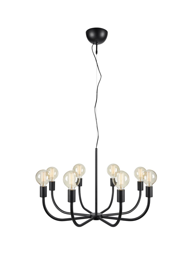 Lampy wiszące - Markslojd AMISTOSO Wisząca 8L Czarny 8xE27 108291 - produkt kolory-swiatla.pl 1