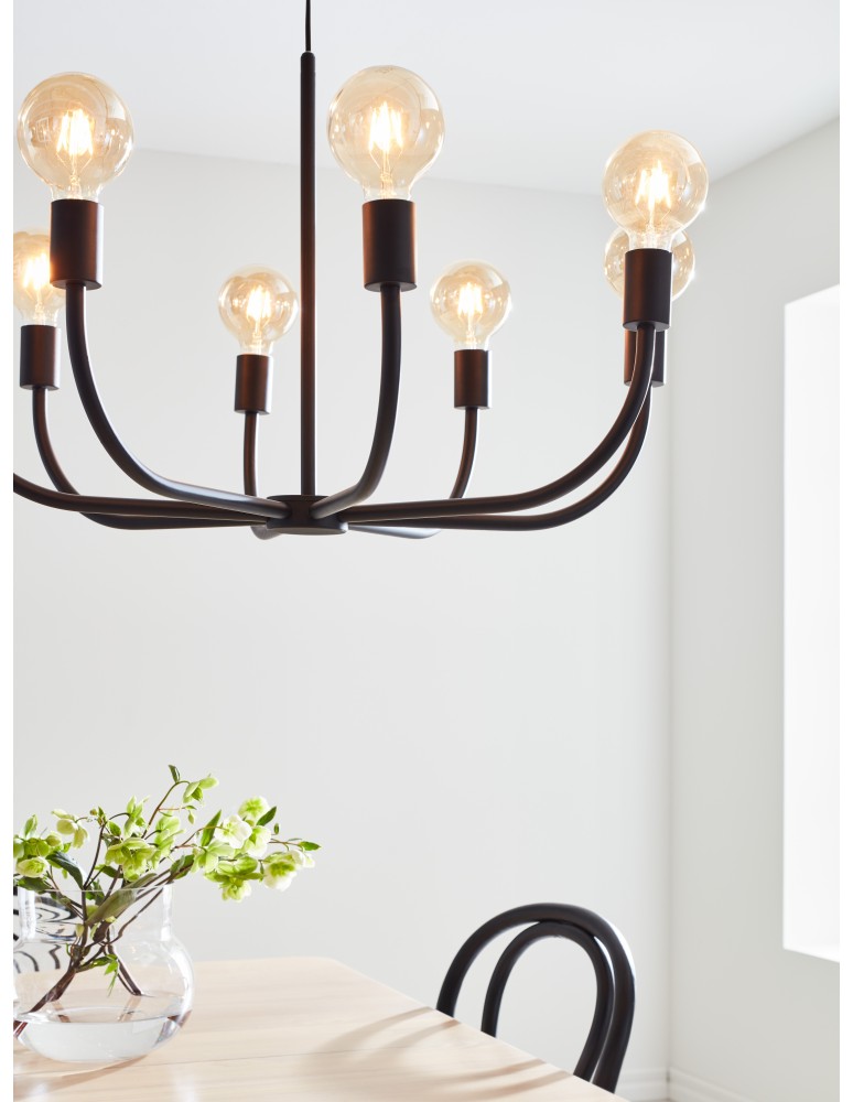 Lampy wiszące - Markslojd AMISTOSO Wisząca 8L Czarny 8xE27 108291 - product kolory-swiatla.pl 3