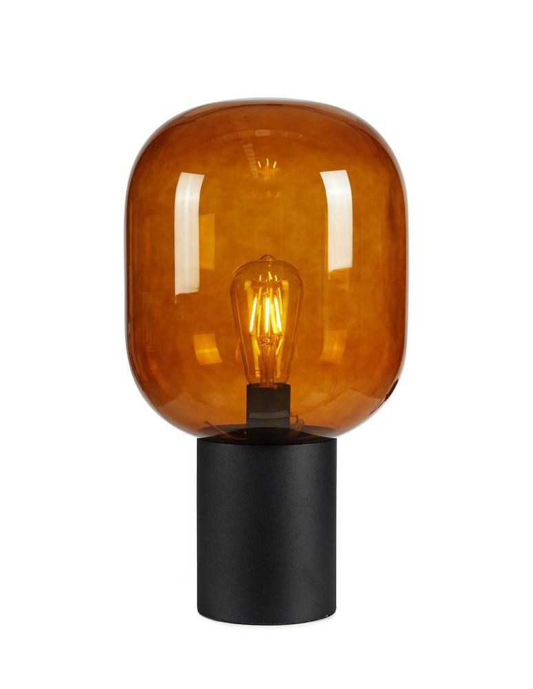 Lampki nocne - Markslojd BROOKLYN Stołowa 1L 44cm Czarny/Brązowy 1xE27 108294 - produkt kolory-swiatla.pl 1