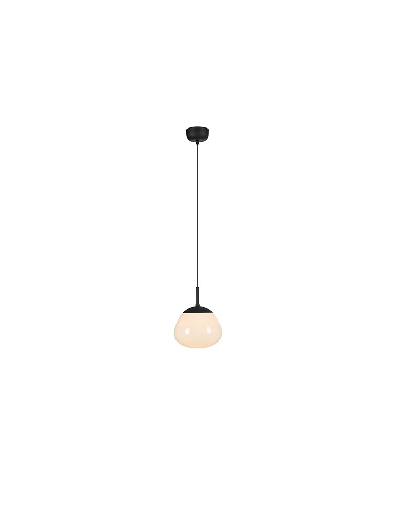 Lampy wiszące - Markslojd RISE Wisząca 1L Czarny/Biały 1xE27 108295 - produkt kolory-swiatla.pl 1