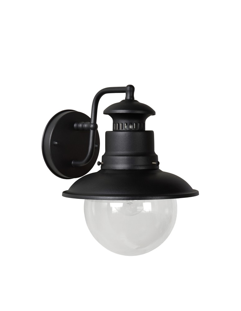 Lucide FIGO kinkiet IP44 E27 L24 W21 H27cm czarny 11811/01/30